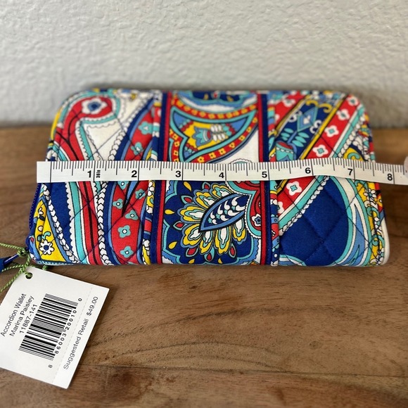 Vera Bradley Marina Paisley Accordion Zip Wallet 11887-141 NWT - Picture 6 of 7